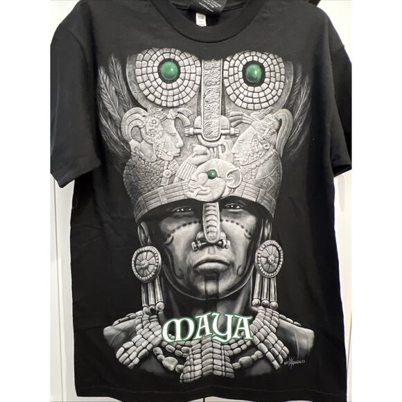 NEW 2017 DGA David Gonzales Art BLACK T-Shirt ~ MAYA AOP, Men’s Sz M - Picture 5 of 8